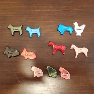 11 miniature colored aluminum cookie cutters